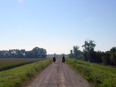 Mickey and Shannon on the Mississippi levee