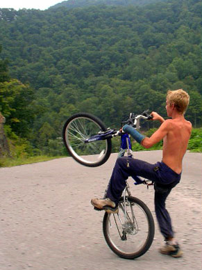 George, a Kentucky daredevil (note the cast)