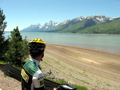 Mickey pondering the Tetons